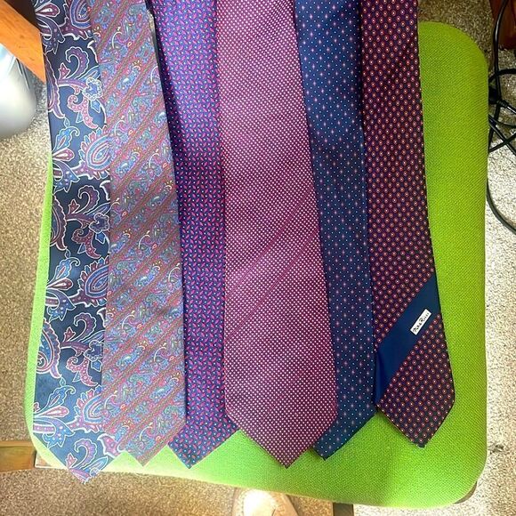 Lot of 5 Designer Ties - DIOR Ralph Lauren Cacharel Nina Ricci - Picture 1 of 11